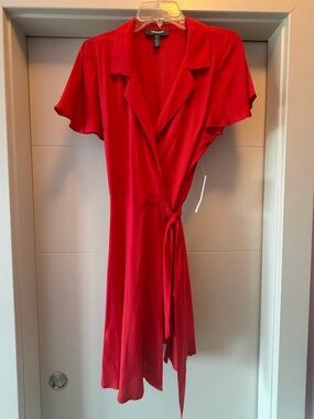 ModCloth Sojourn Savvy Wrap Dress - Red